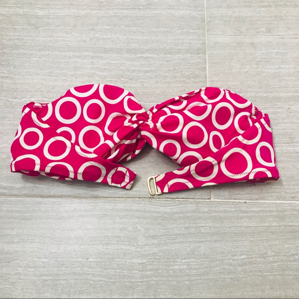 Victoria’s Secret Vintage Strapless Barbie Bright Pink Bikini Top Fuchsia Small